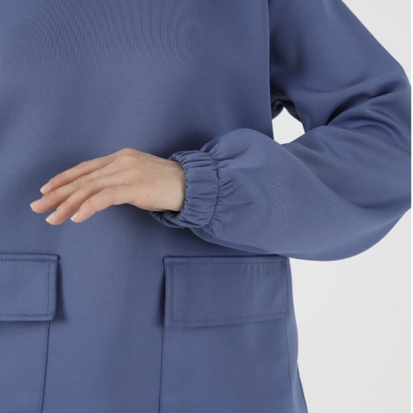 Skirt Suit Sweater Blue Winter Fall NWT 2 Piece Matching Set Two Classy Modest - Picture 5 of 8